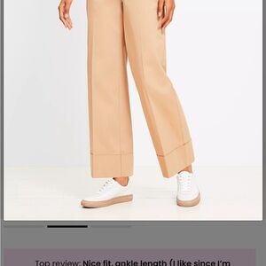 NWT- Loft Stovepipe pants- khaki - 8 tall